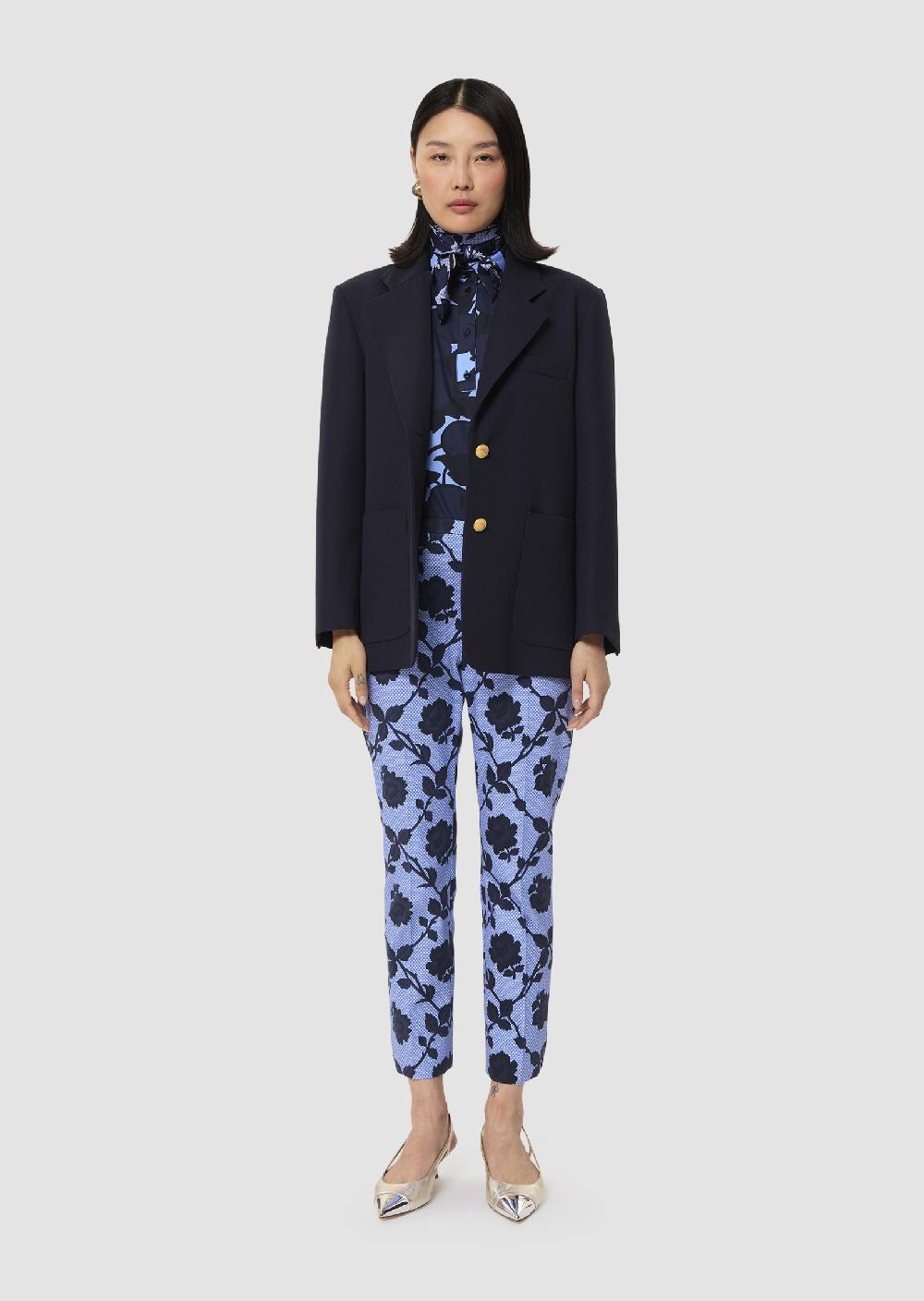 Tara Jarmon Veste Valentinbleu Nuit En Laine Tailleur