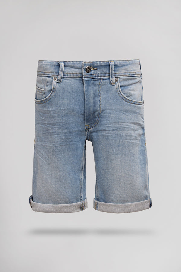 Teddy Smith Bermuda Denim Coupe 5 Poches SCOTTY 3 JR BLEACHED