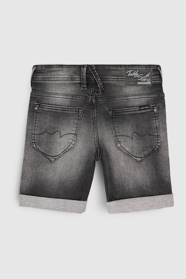 Teddy Smith Bermuda Denim Coupe 5 Poches SCOTTY 3 JR DEEP GREY