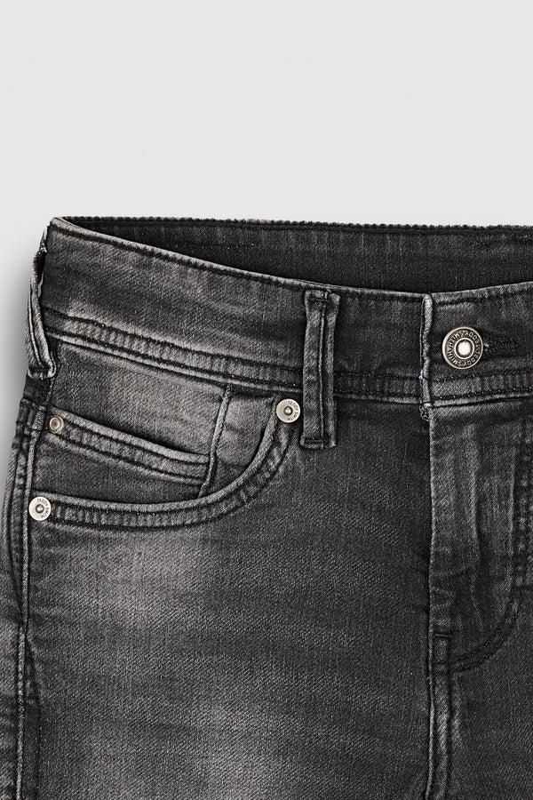 Teddy Smith Bermuda Denim Coupe 5 Poches SCOTTY 3 JR DEEP GREY