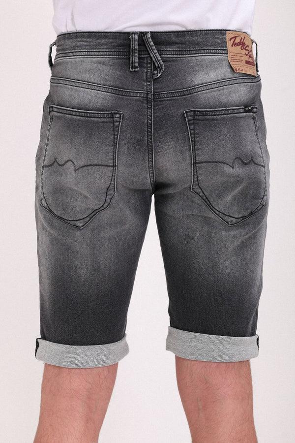 Teddy Smith Bermuda Denim Coupe 5 Poches SCOTTY 3 REG DEEP GREY