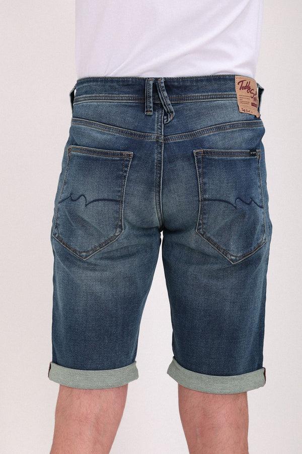 Teddy Smith Bermuda Denim Coupe 5 Poches SCOTTY 3 REG DYE