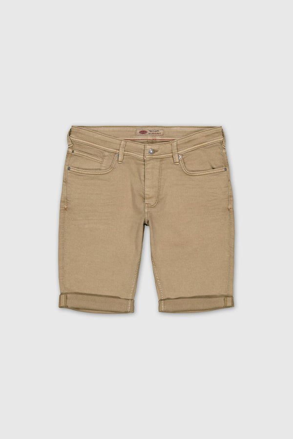 teddy smith Bermuda denim coupe 5 poches SCOTTY 3 REG WORKER BEIGE