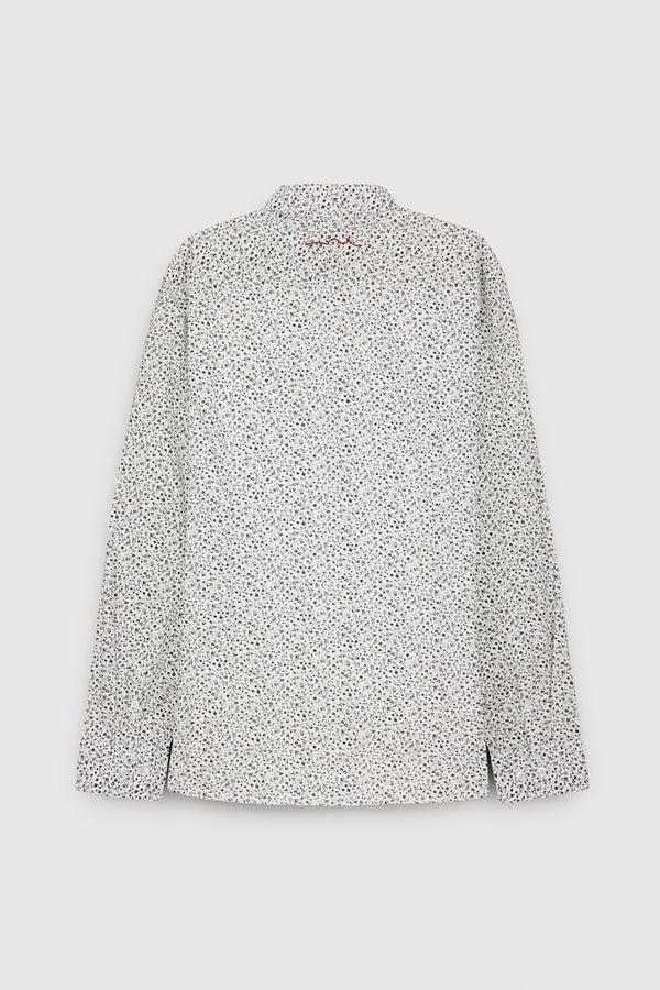 Teddy Smith Chemise à Pinces Col Français CARTON ML BLANC/MICRO FLORAL