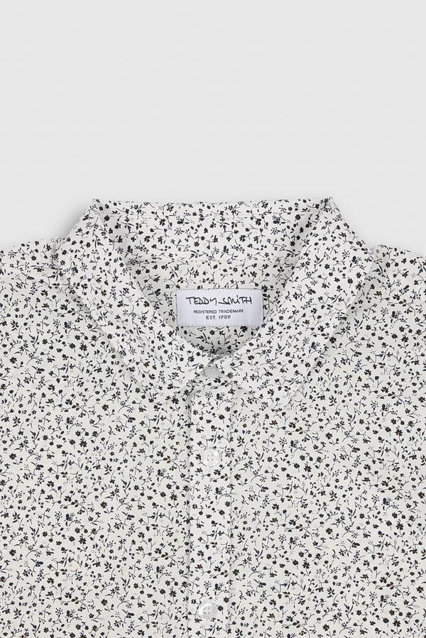 Teddy Smith Chemise à Pinces Col Français CARTON ML BLANC/MICRO FLORAL