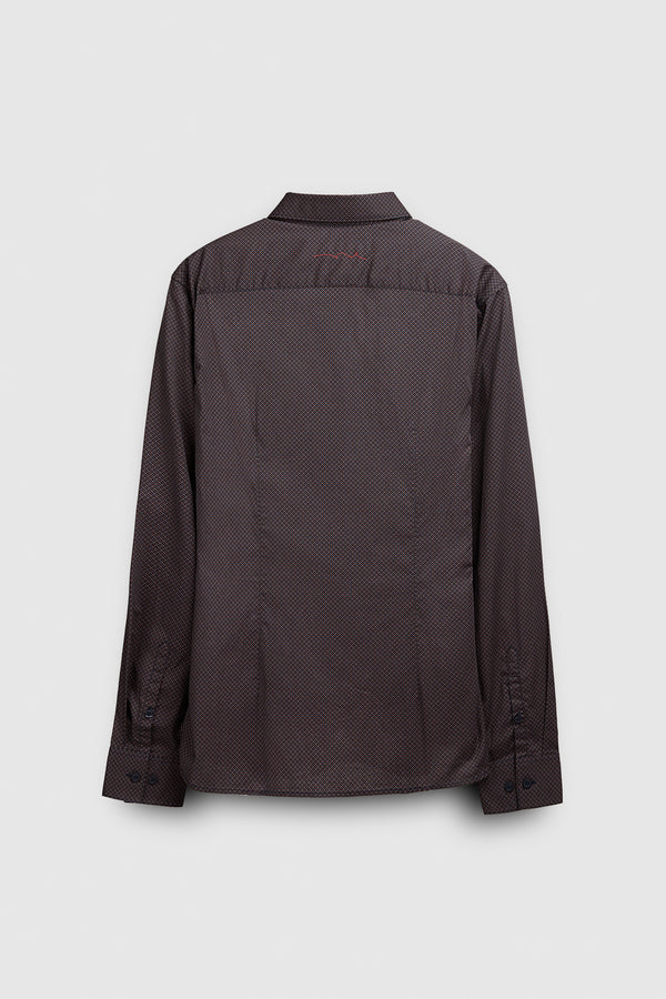 Teddy Smith Chemise Manches Longues CARTON ML STRET TOTAL NAVY/MICRO DOTS