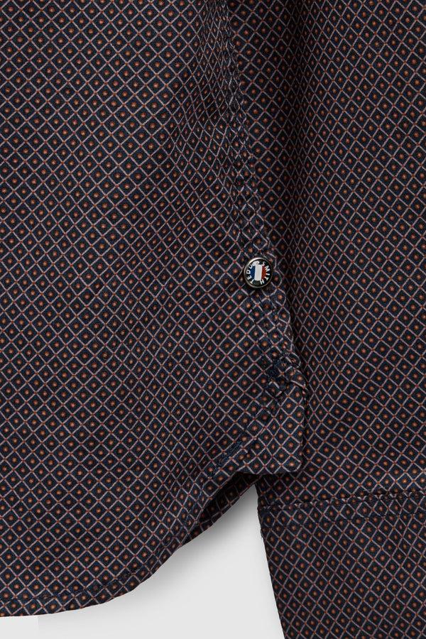 Teddy Smith Chemise Manches Longues CARTON ML STRET TOTAL NAVY/MICRO DOTS