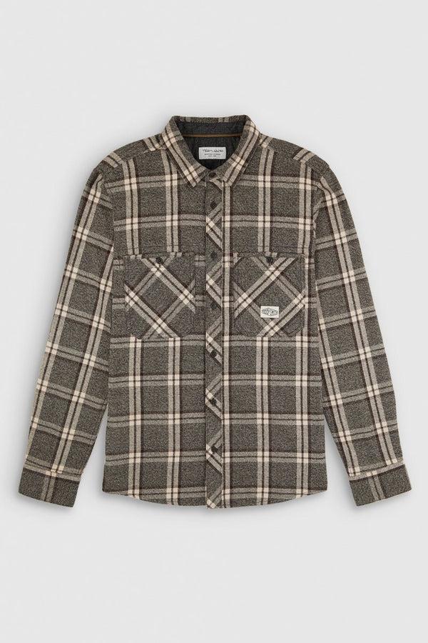 Teddy Smith Chemise Manches Longues En Twill TRENT ML MELANGE BLACK