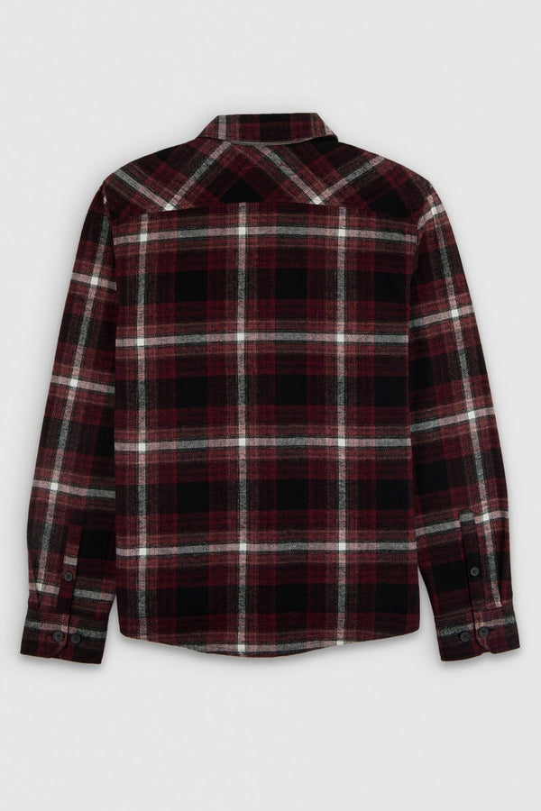 Teddy Smith Chemise Manches Longues Flanelle à Carreaux TURNER ML SCARLET RED