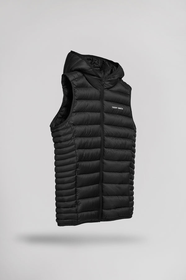 Teddy Smith Doudoune Sans Manches à Capuche B-TERRY HOOD JR CHARBON