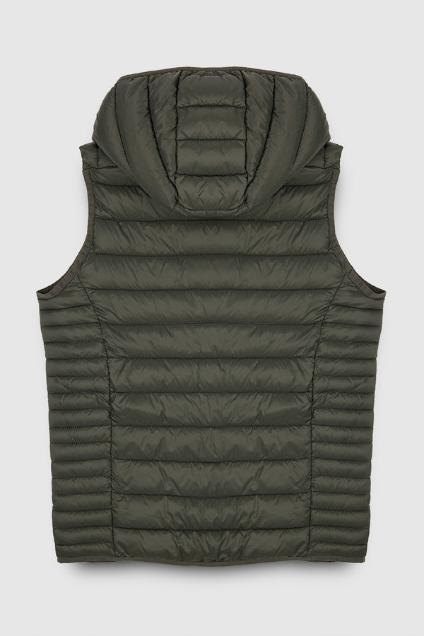 Teddy Smith Doudoune Sans Manches à Capuche B-TERRY HOOD JR DEEP KAKI