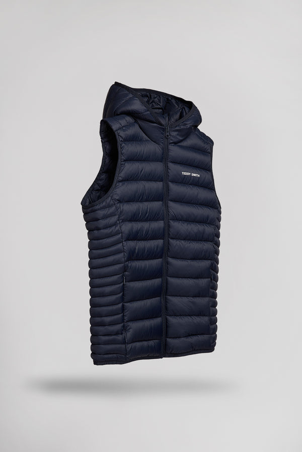 Teddy Smith Doudoune Sans Manches à Capuche B-TERRY HOOD JR TOTAL NAVY