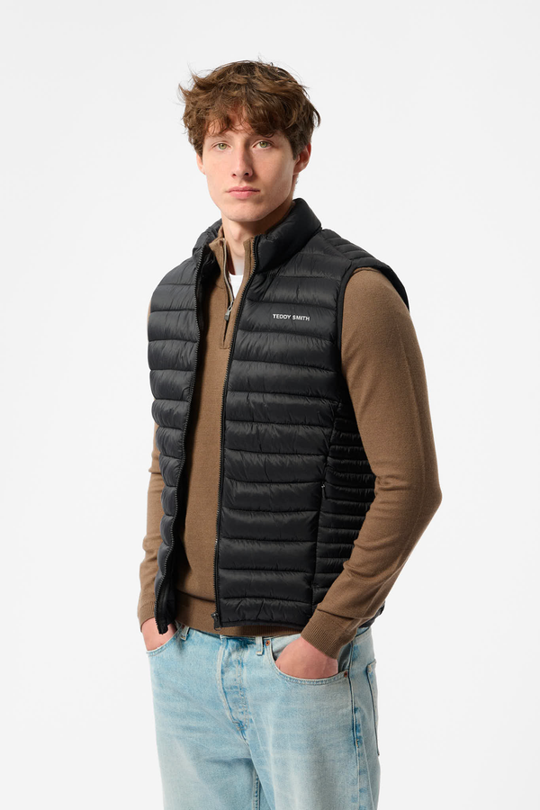 Teddy Smith Doudoune Sans Manches Col Montant B-TERRY NOIR