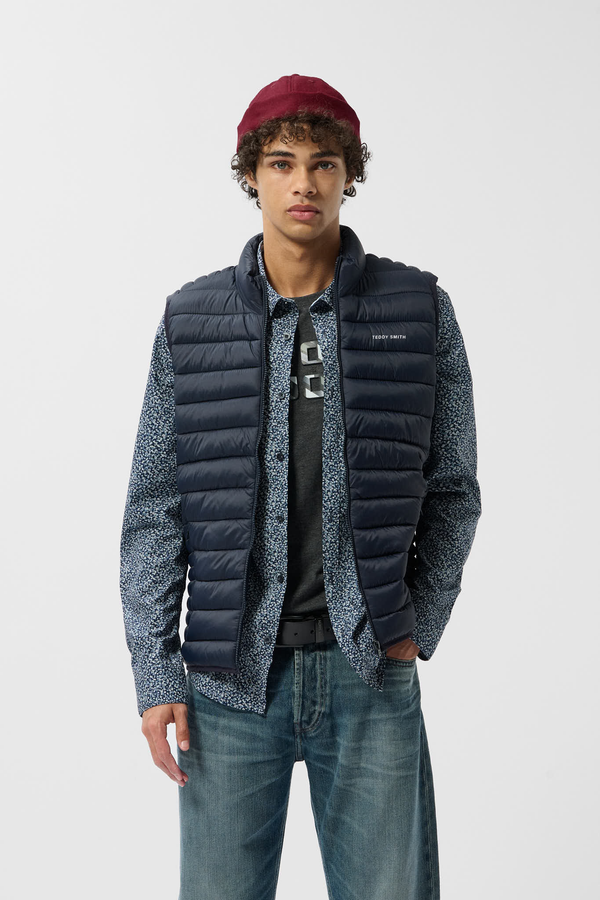 Teddy Smith Doudoune Sans Manches Col Montant B-TERRY TOTAL NAVY