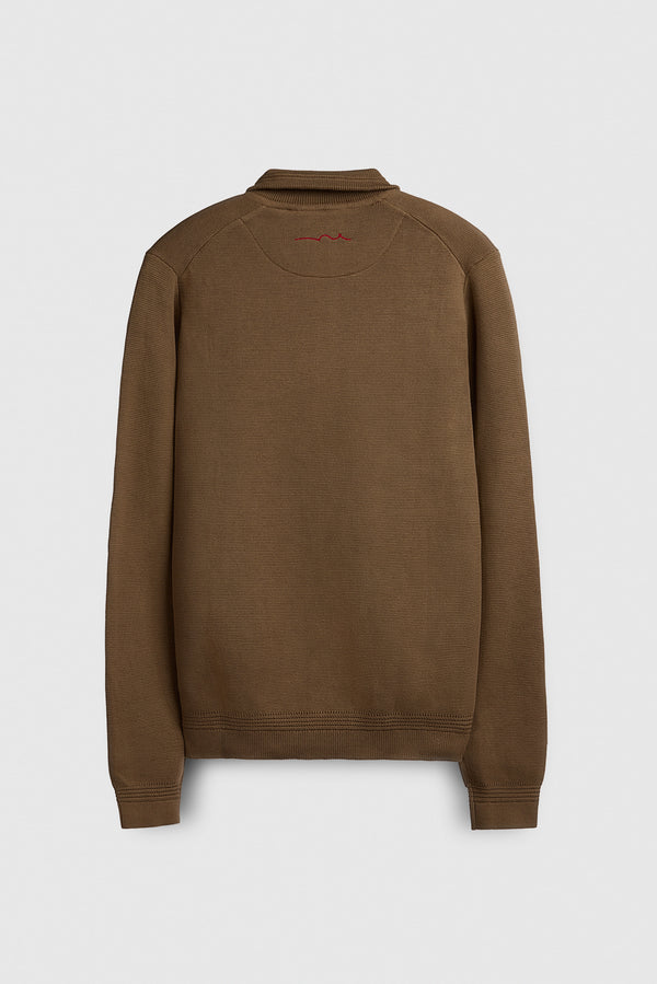 Teddy Smith Gilet En Maille Avec Zip G-ETTORE CHATAIN