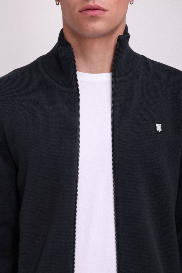Teddy Smith Gilet En Maille Avec Zip G-ETTORE DARK NAVY