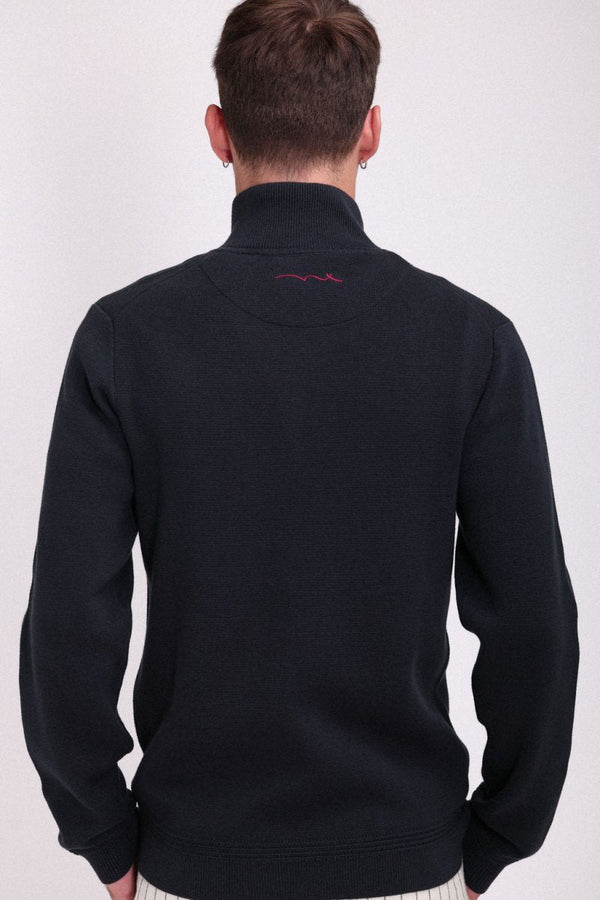 Teddy Smith Gilet En Maille Avec Zip G-ETTORE DARK NAVY