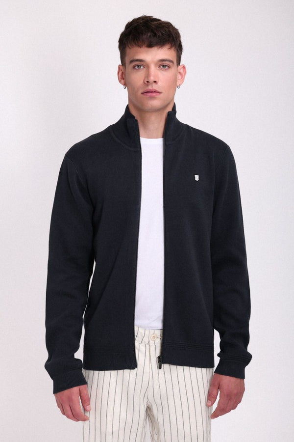 teddy smith Gilet en maille avec zip G-ETTORE DARK NAVY