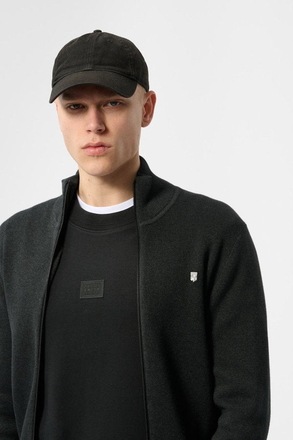 Teddy Smith Gilet En Maille Avec Zip G-ETTORE MELANGE BLACK