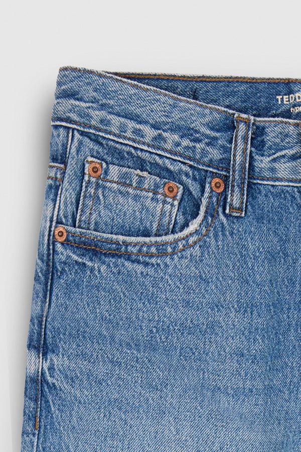 Teddy Smith Jean Coupe 5 Poches DAD PANT JR VINTAGE/INDIGO