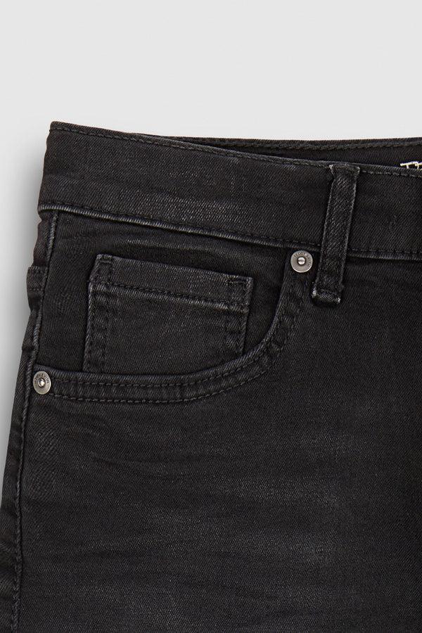 Teddy Smith Jean Coupe 5 Poches SLIM BOY JR BLACK USED