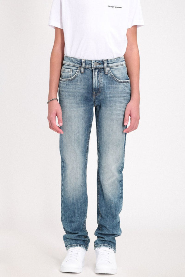 Teddy Smith Jean Coupe 5 Poches SLIM BOY JR INDIGO NEW