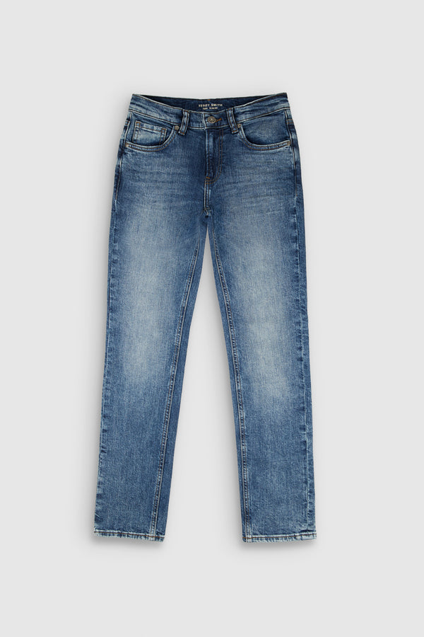 teddy smith Jean coupe 5 poches SLIM BOY JR INDIGO NEW