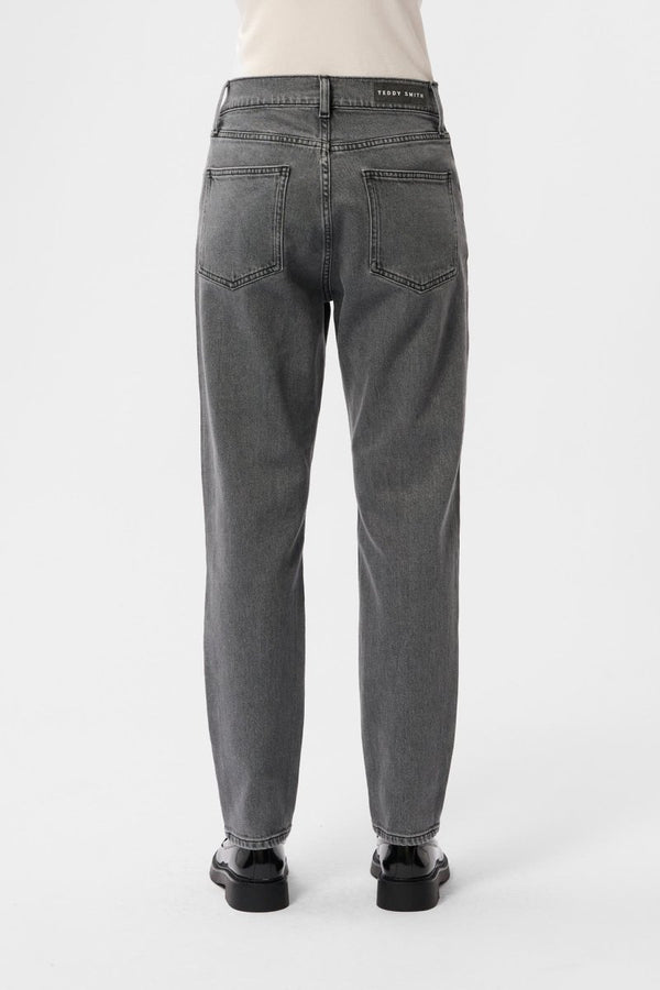 Teddy Smith Jean Denim Coupe 5 Poches Mom P-MOM GREY