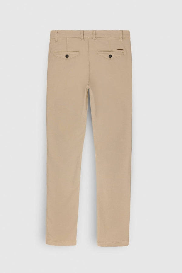 Teddy Smith Pantalon Chino Coupe Slim PALLAS CHINO SWEAT DYED BEIGE