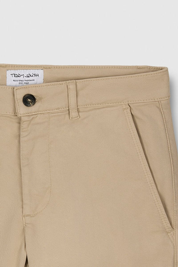 Teddy Smith Pantalon Chino Coupe Slim PALLAS CHINO SWEAT DYED BEIGE