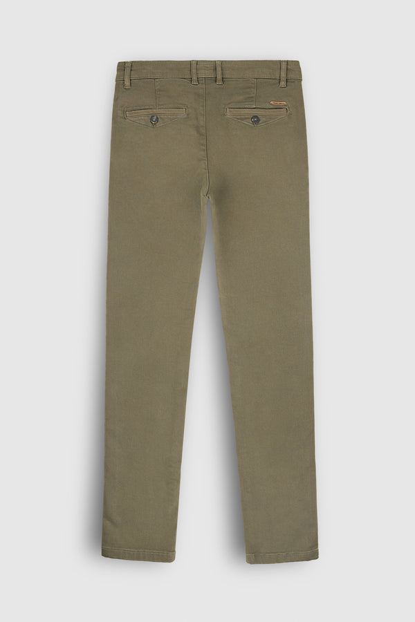 Teddy Smith Pantalon Chino Coupe Slim PALLAS CHINO SWEAT DYED TURBULENCE KAKI