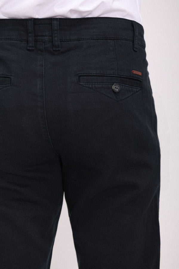 Teddy Smith Pantalon Chino Coupe Slim PALLAS CHINO SWEAT DYED DARK NAVY