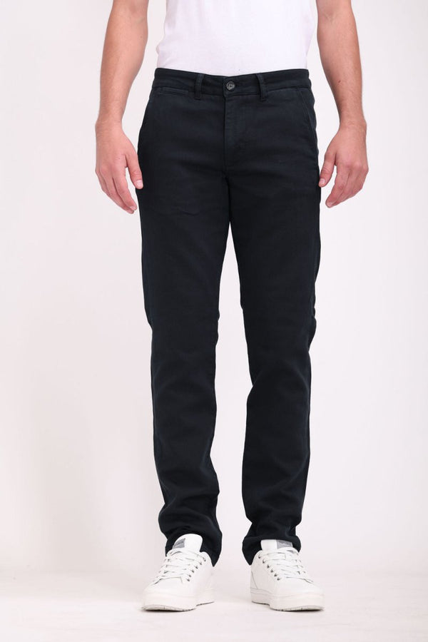 teddy smith Pantalon chino coupe slim PALLAS CHINO SWEAT DYED DARK NAVY