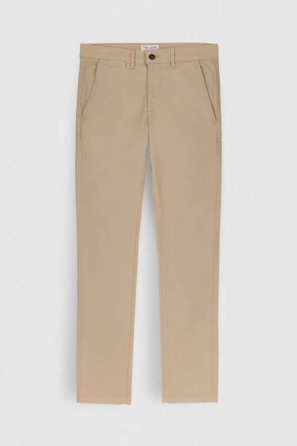 teddy smith Pantalon chino coupe slim PALLAS CHINO SWEAT DYED BEIGE