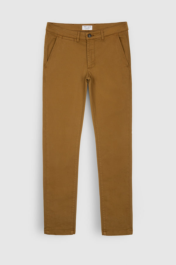 teddy smith Pantalon style chino coupe slim PALLAS CHINO SW TABACCO