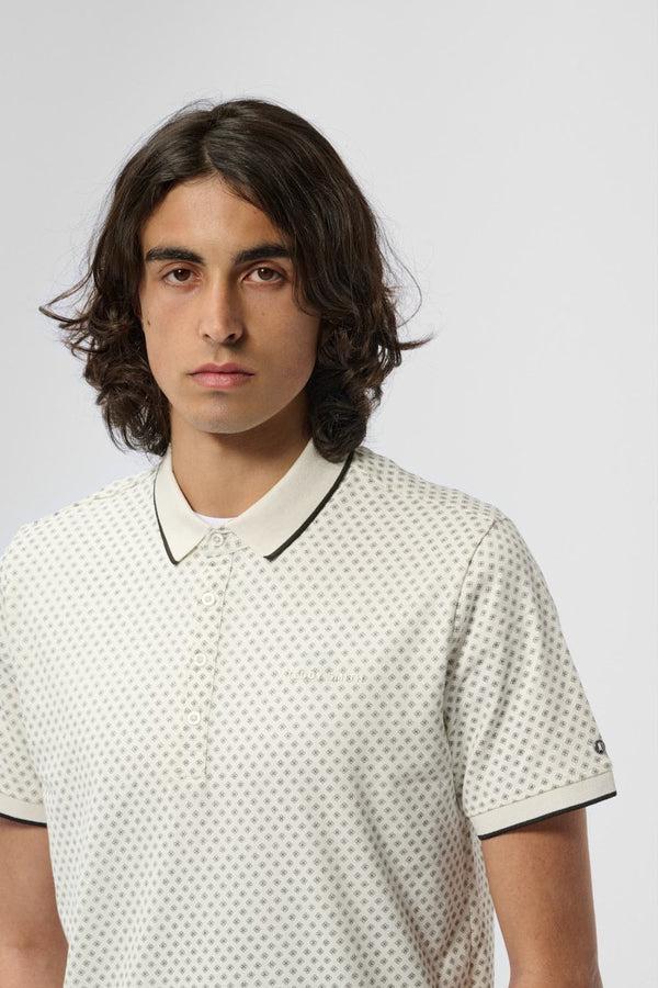 Teddy Smith Polo Piqué Imprimé Manches Courtes PASY 2 MC MIDDLE WHITE 1