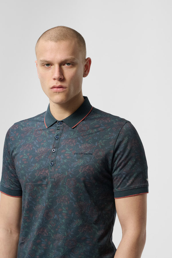 Teddy Smith Polo Piqué Imprimé Manches Courtes PASY 2 MC TOTAL NAVY 2