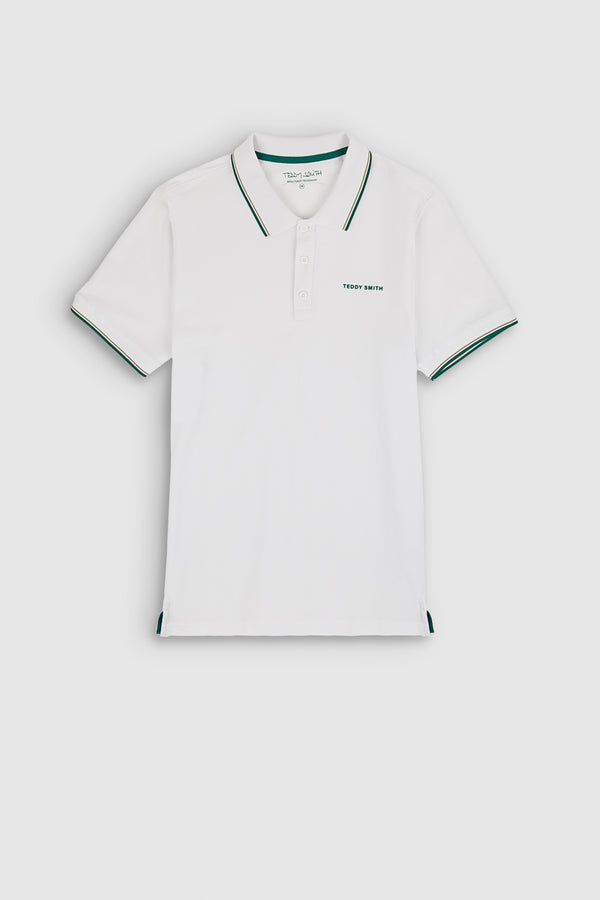 Teddy Smith Polo Piqué Manches Courtes PASIAN 2 BLANC