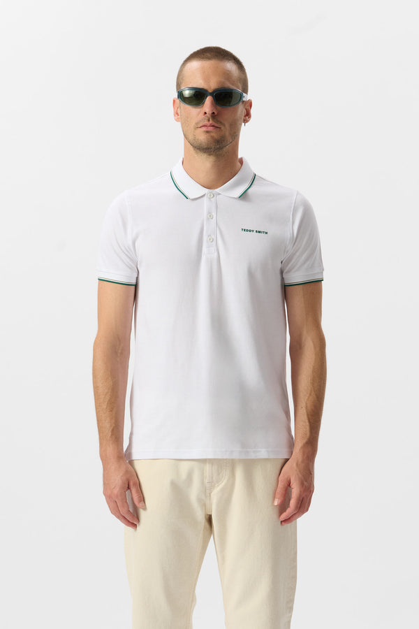 Teddy Smith Polo Piqué Manches Courtes PASIAN 2 BLANC