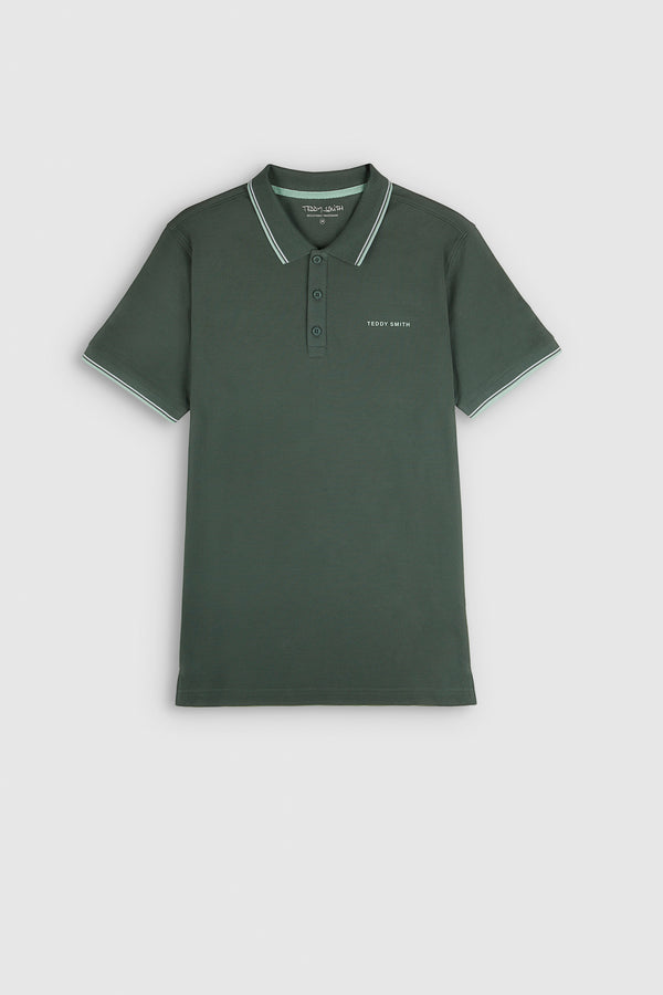 teddy smith Polo piqué manches courtes PASIAN 2 VINTAGE KAKI