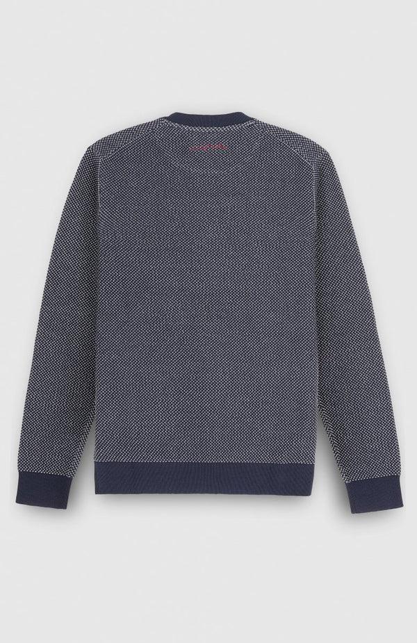 Teddy Smith Pull Col Rond P-MILAN 2 TOTAL NAVY/JACQUARD