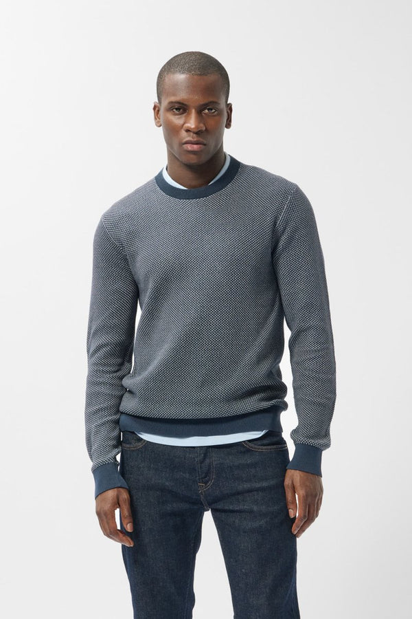 teddy smith Pull col rond P-MILAN 2 TOTAL NAVY/JACQUARD