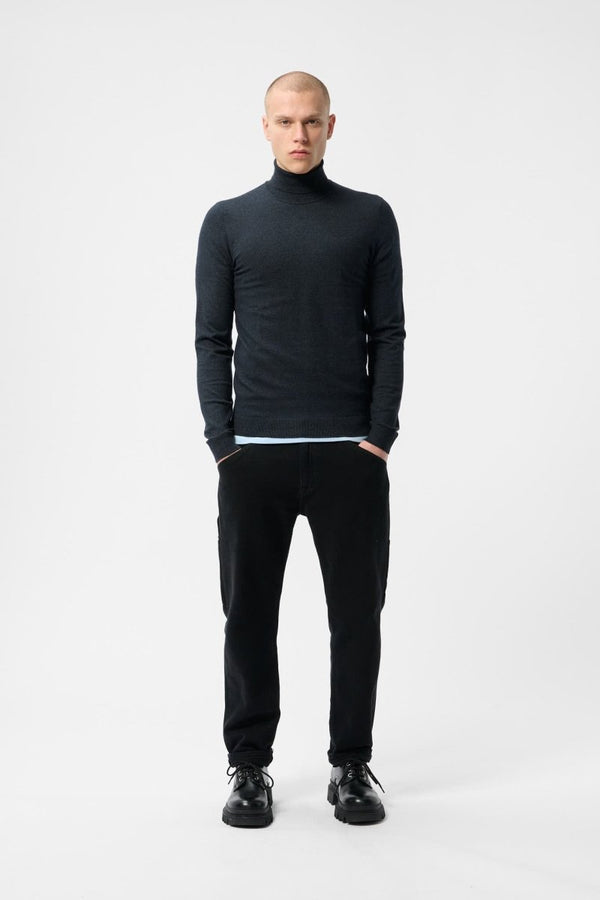 teddy smith Pull col roulé P-MARICK DARK NAVY CHINE