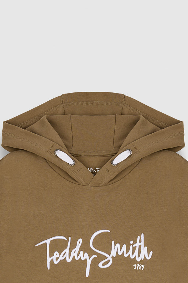 Teddy Smith Sweat à Capuche S-EVRY HOODY JR CHATAIN