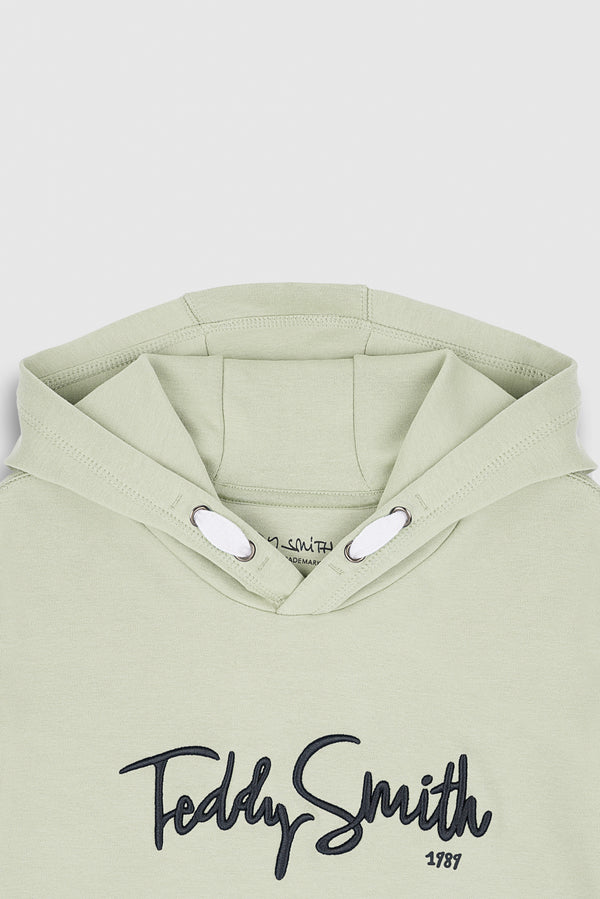 Teddy Smith Sweat à Capuche S-EVRY HOODY JR VERT SAUGE