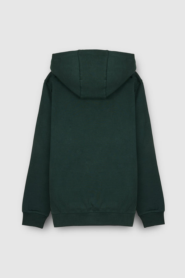 Teddy Smith Sweat à Capuche S-EVRY HOODY JR VERT SCARABE