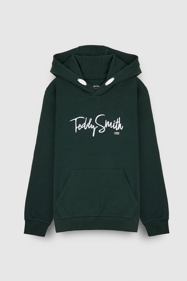 teddy smith Sweat à capuche S-EVRY HOODY JR VERT SCARABE