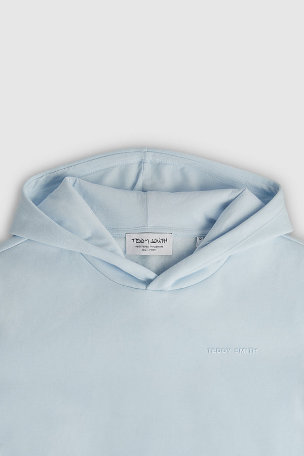 Teddy Smith Sweat à Capuche S-NARK HOODY JR BLEU CLAIR