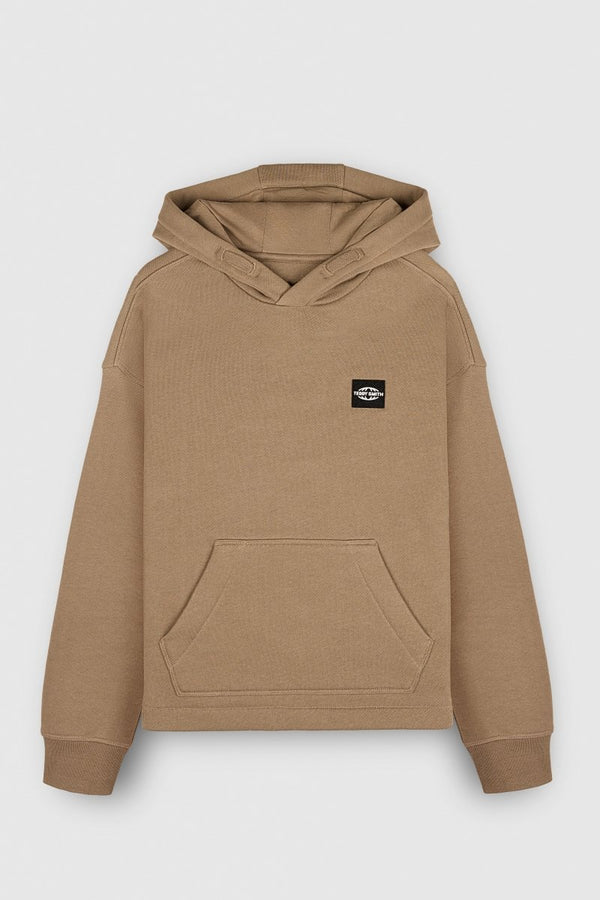teddy smith Sweat à capuche S-SCRATCH HOODY JR CHATAIN