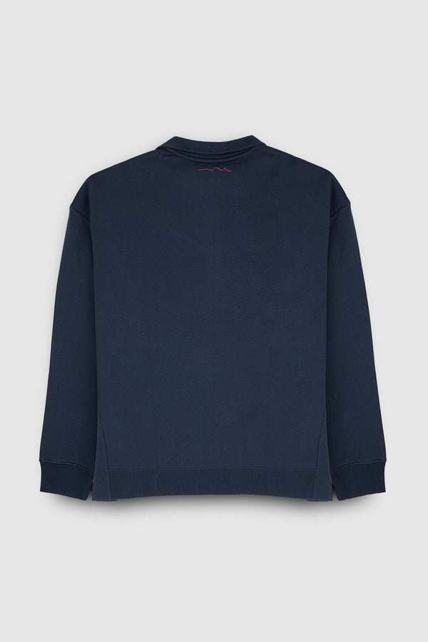 Teddy Smith Sweat Col Haut Coupe Large S-LOTEN TOTAL NAVY